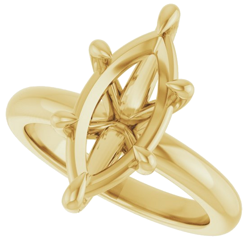 Sužadėtuvių Žiedas „Claw-Prong“ 14k yellow gold Marquise 15mm x 7mm (5)