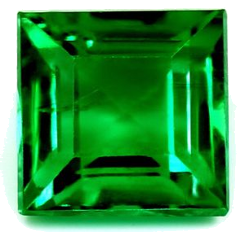 0.74 carat GREEN Square Smaragdas (1)