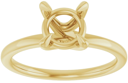 Sužadėtuvių Žiedas 14k yellow gold Round 7mm (3)