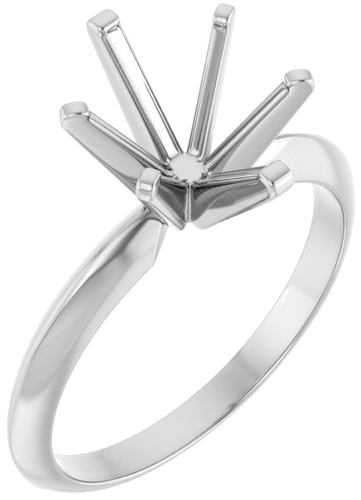 Sužadėtuvių Žiedas „Solitaire“ 585 Baltojo Aukso Oval 10mm x 8mm (1)