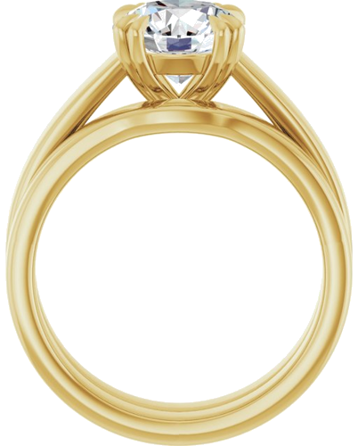 14K Yellow 8 mm Round Engagement Ring Mounting (7)