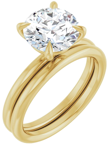 Sužadėtuvių Žiedas „Claw-Prong Solitaire“ 14k yellow gold Round 8.8mm (6)