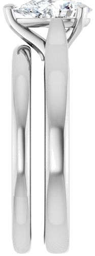 14K White 8x5 mm Pear Engagement Ring Mounting (9)