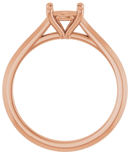 Sužadėtuvių Žiedas „Claw-Prong“ 14k rose gold Round 6.5mm (2)