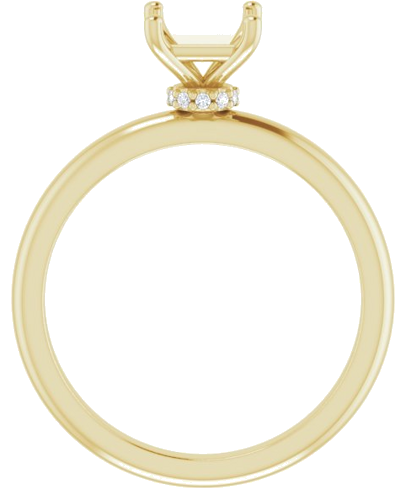 Sužadėtuvių Žiedas „Accented“ 14k yellow gold Square 5mm (2)