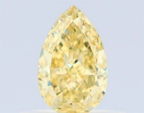 0.5 carat Fancy Yellow-VVS2 Natūralus Pear Deimantas (1)
