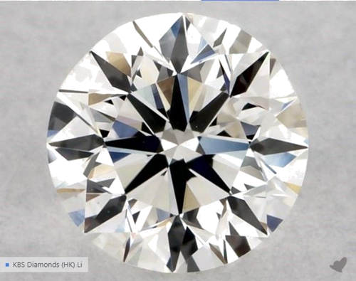 0.5 carat H-VS2 Excellent cut Natūralus Round Deimantas (1)