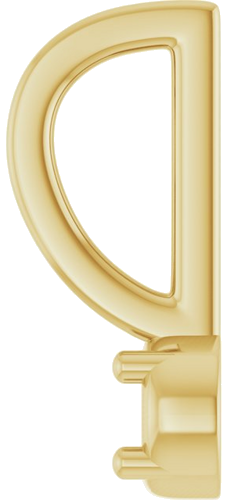 Pakabukas „Family Bezel-Style Bar“ 14k yellow gold Round 2mm (3)