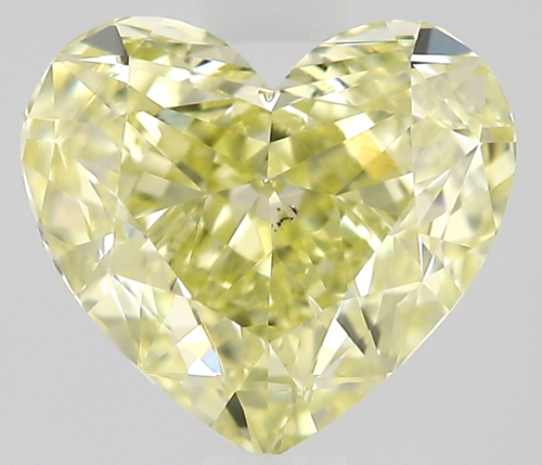 0.58 carat Fancy Yellow-VS2 Natūralus Heart Deimantas (1)