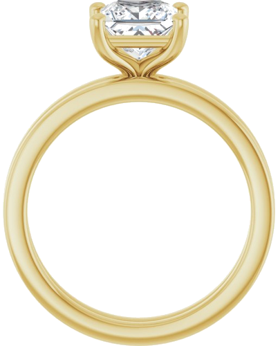 Sužadėtuvių Žiedas „Solitaire“ 14k yellow gold Square 6mm (7)