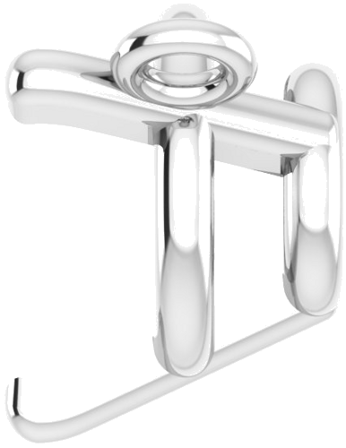 14K White 6 mm Round 3-Prong Necklace Center (3)