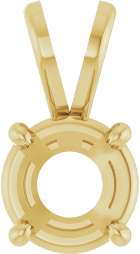 Pakabukas „Round 4-Prong Basket“ 18k yellow gold Round 6mm (1)