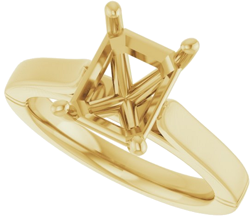 Sužadėtuvių Žiedas „Solitaire“ 14k yellow gold Emerald 9mm x 7mm (5)