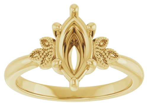 Sužadėtuvių Žiedas „Solitaire“ 14k yellow gold Marquise 10mm x 5mm (3)