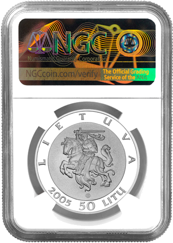 2005 Великий Вильнюсский Сейм 50 литов серебряная монета PF 70 ULTRA CAMEO (2)