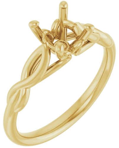 Sužadėtuvių Žiedas „Solitaire“ 585 Geltonojo Aukso Round 6.5mm (1)