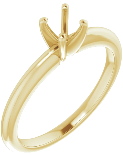 Sužadėtuvių Žiedas „Solitaire“ 585 Geltonojo Aukso Square 3.5mm (1)