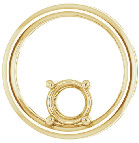 Pakabukas „Solitaire Circle“ 585 Geltonojo Aukso Round 6mm (1)