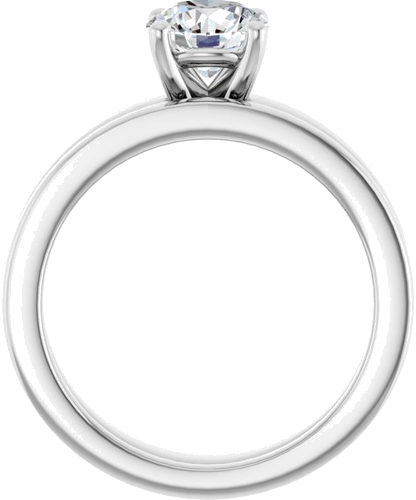 14K White 6.5 mm Round Solitaire Engagement Ring Mounting (7)