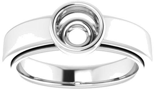 14K White  5.8 mm Round Solitaire Engagement Ring Mounting (3)