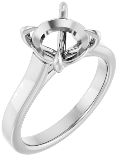 Sužadėtuvių Žiedas „Claw-Prong“ 14k white gold Round 9mm (1)