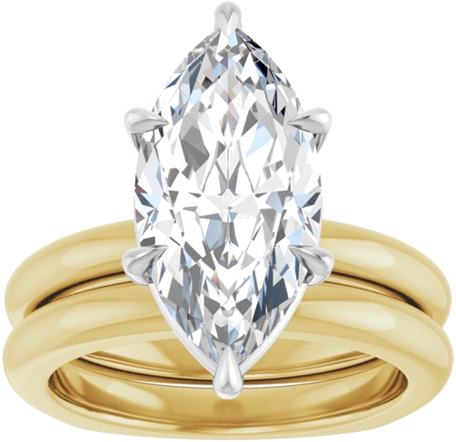 Sužadėtuvių Žiedas „Claw-Prong Euro Shank“ 14k yellow/white gold Marquise 16mm x 8mm (8)
