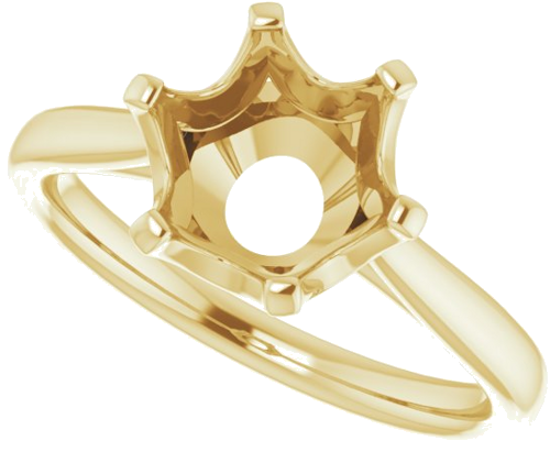 Sužadėtuvių Žiedas „Solitaire“ 14k yellow gold Round 8.8mm (5)