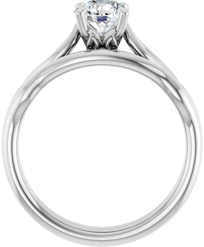 14K White  5.8 mm Round Solitaire Engagement Ring Mounting (7)