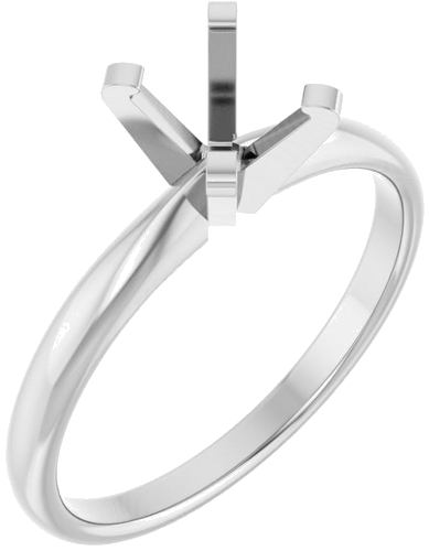 Sužadėtuvių Žiedas „Solitaire“ 585 Baltojo Aukso Emerald 6.5mm x 5mm (1)