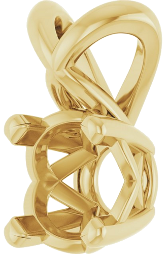 Pakabukas „Solitaire“ 585 Geltonojo Aukso Round 5mm (2)