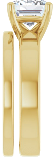 14K Yellow 9x7 mm Emerald Solitaire Engagement Ring Mounting (8)