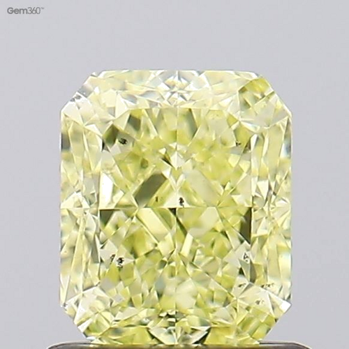 1.0 carat Fancy Yellow-SI1 Natūralus Radiant Deimantas (1)