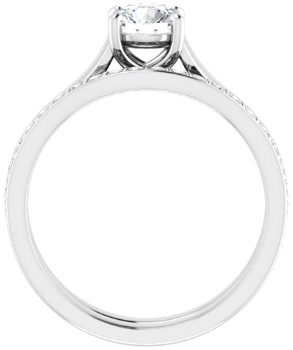 14K White 5.5 mm Round Solitaire Engagement Ring Mounting (7)