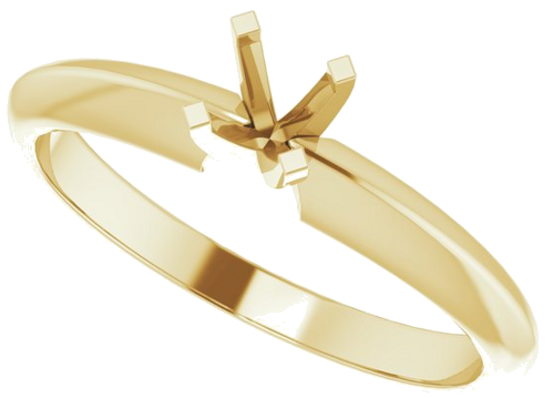 Sužadėtuvių Žiedas „Light Solitaire“ 585 Geltonojo Aukso Round 4mm x 4.1mm (5)