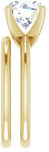 14K Yellow  8.8 mm Round Solitaire Engagement Ring Mounting (9)