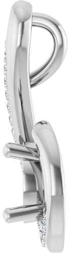 Pakabukas „Freeform“ 14k white gold Round 6.5mm (5)