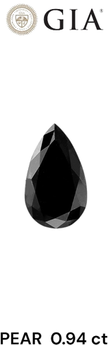 0.94 carat Fancy Black-VVS2 Natūralus Pear Deimantas (1)