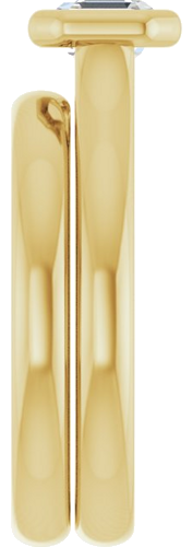 Sužadėtuvių Žiedas „Bezel-Set Solitaire“ 14k yellow gold Asscher 5mm (9)