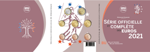 2021 France Euro coin BU set (3)