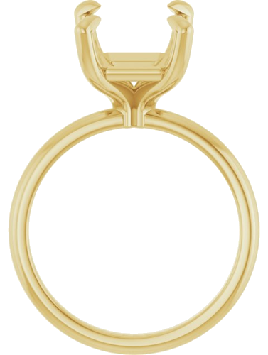 Sužadėtuvių Žiedas „Solitaire“ 18k yellow gold Emerald 11mm x 9mm (2)
