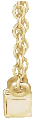 Pakabukas „Solitaire Channel-Set“ 14k yellow gold Straight Baguette 4mm x 2mm (2)