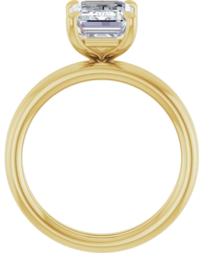 Sužadėtuvių Žiedas „Claw-Prong Solitaire“ 10k yellow gold Emerald 10mm x 7mm (7)