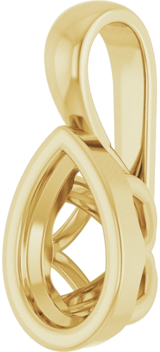 Pakabukas „Solitaire“ 14k yellow gold Pear 6mm x 4mm (2)