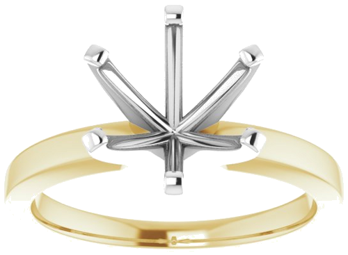 Sužadėtuvių Žiedas „Solitaire“ 14k yellow/white gold Round 9mm (3)