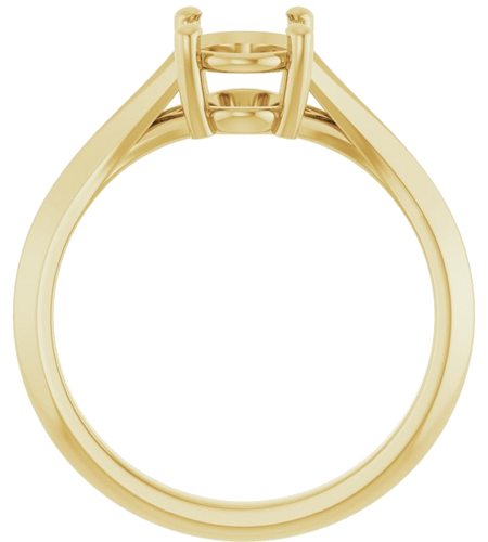 Sužadėtuvių Žiedas „Solitaire Split Shank“ 14k yellow gold Oval 8mm x 6mm (2)