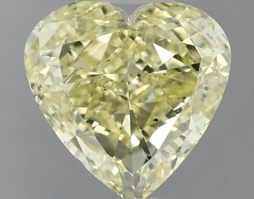1.02 carat Fancy Light Yellow-SI1 Natūralus Heart Deimantas (1)