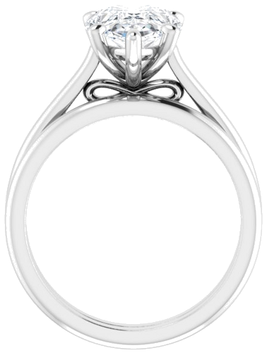 Sužadėtuvių Žiedas „Infinity-Inspired“ 585 Baltojo Aukso Pear Shape 12mm x 8mm (7)