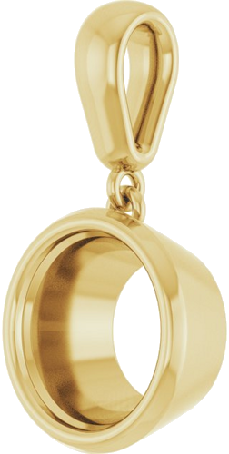 Pakabukas „Bezel-Set Charm“ 14k yellow gold Round 8.8mm (2)