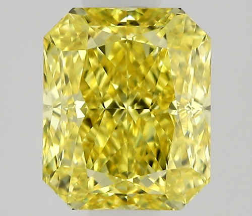 0.7 carat Fancy Vivid Yellow-VVS1 Natūralus Radiant Deimantas (1)