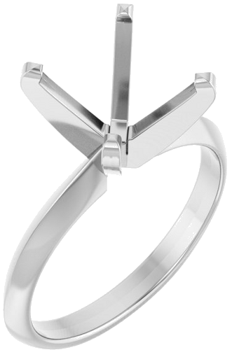 Platinum 10 mm Round Solitaire Engagement Ring Mounting (1)